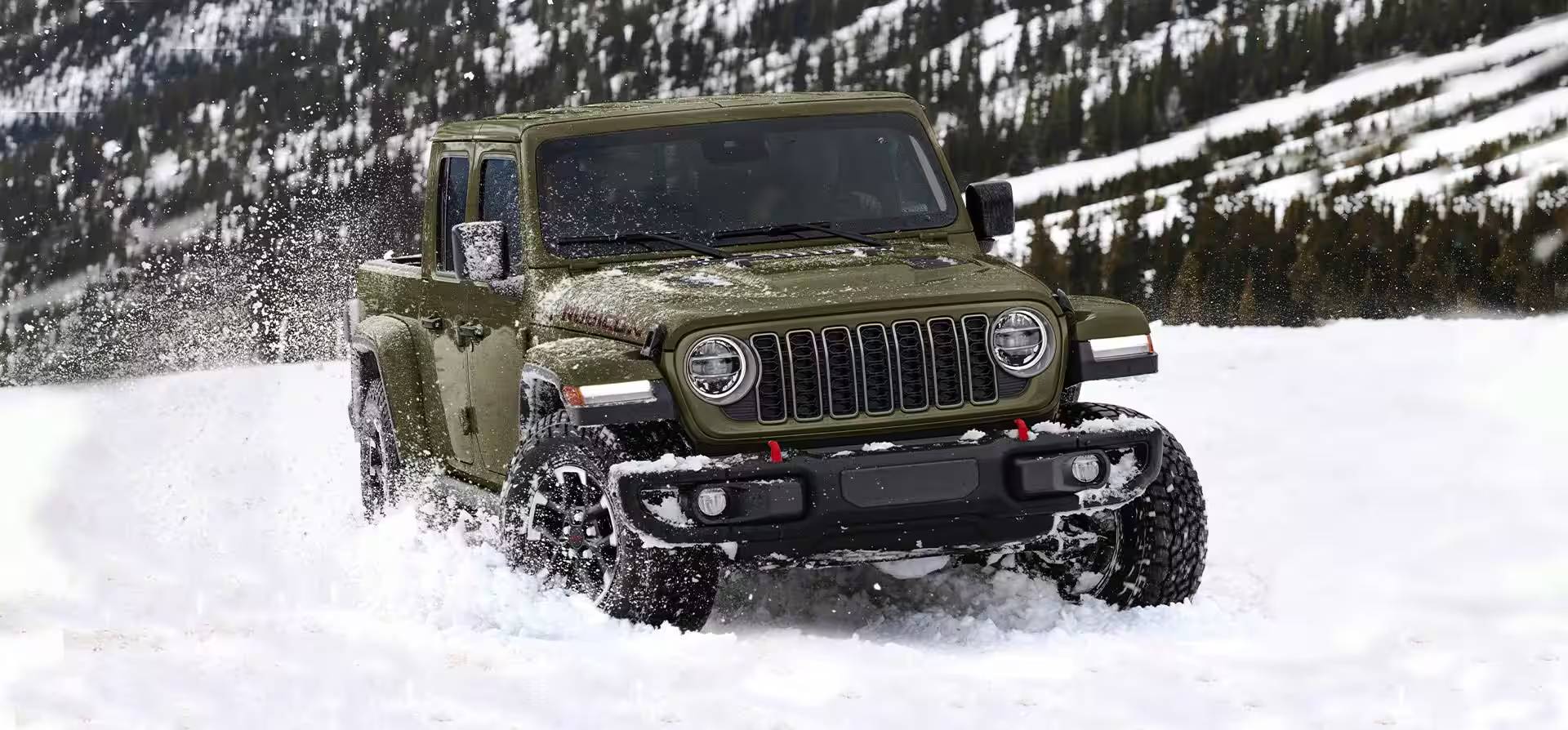 Jeep Gladiator in the snow